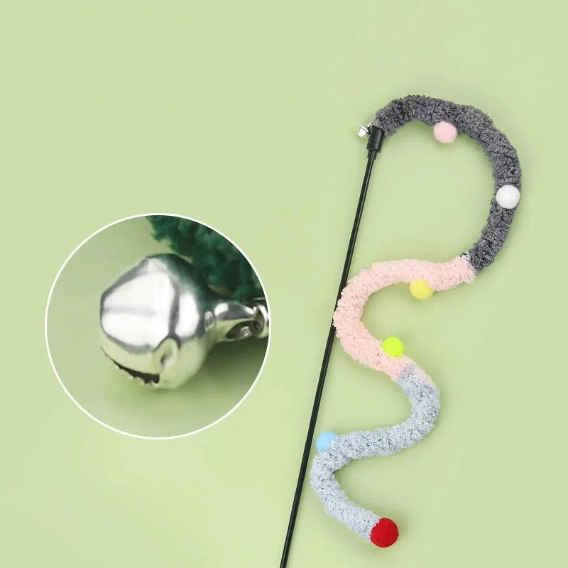 Interactive Feather Cat Teaser Wand with Christmas Design - PETLUXE