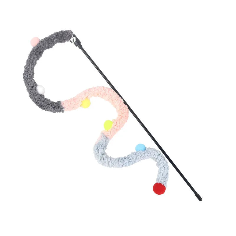 Interactive Feather Cat Teaser Wand with Christmas Design - PETLUXE