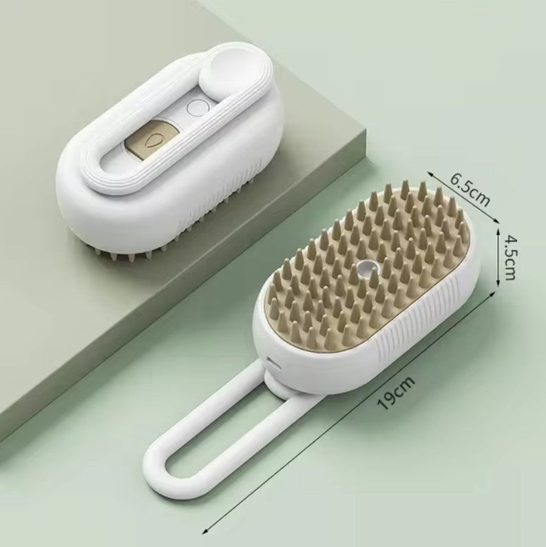 3-in-1 Electric Pet Steam Brush & Massager - PETLUXE