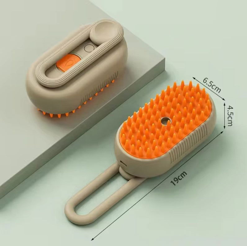 3-in-1 Electric Pet Steam Brush & Massager - PETLUXE