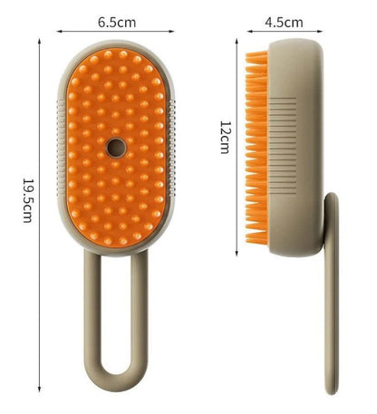 3-in-1 Electric Pet Steam Brush & Massager - PETLUXE