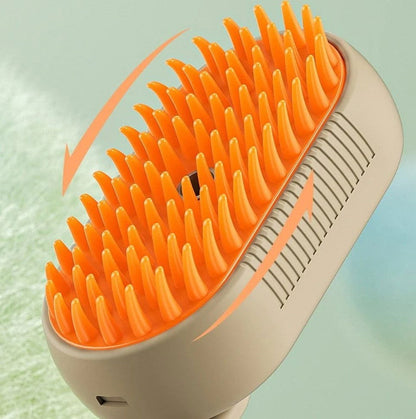 3-in-1 Electric Pet Steam Brush & Massager - PETLUXE