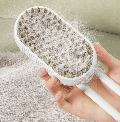 3-in-1 Electric Pet Steam Brush & Massager - PETLUXE