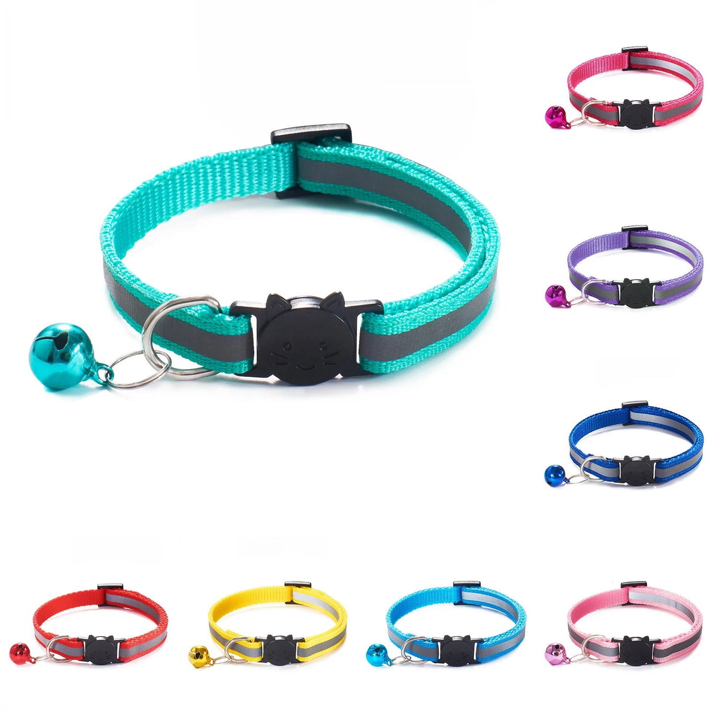 Adjustable Reflective Cat Collar with Breakaway & Bell - PETLUXE