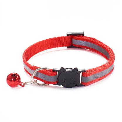 Adjustable Reflective Cat Collar with Breakaway & Bell - PETLUXE
