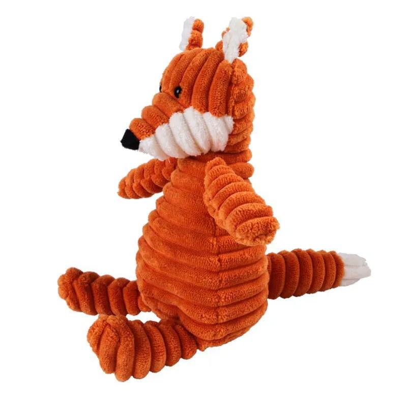 Animal-Shaped Plush Squeaky Dog Toy - PETLUXE