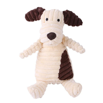 Animal-Shaped Plush Squeaky Dog Toy - PETLUXE