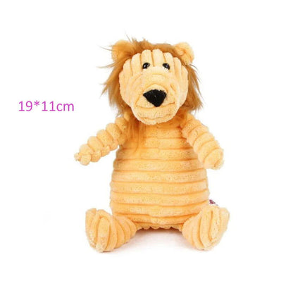 Animal-Shaped Plush Squeaky Dog Toy - PETLUXE