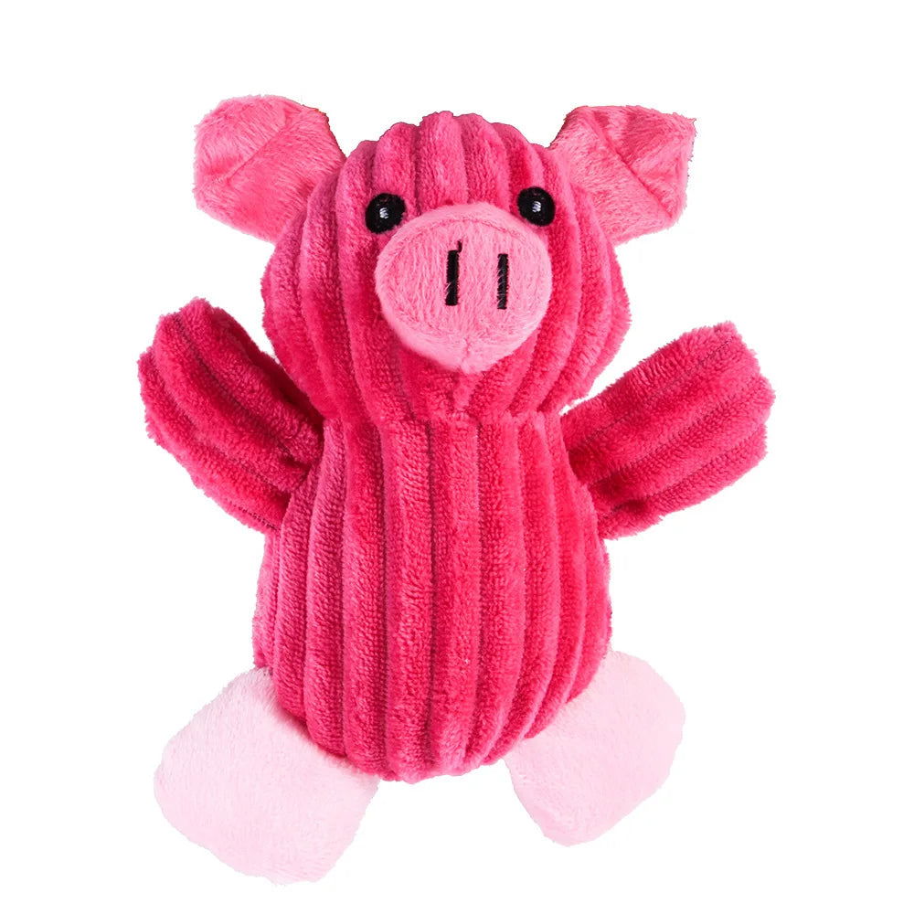 Animal-Shaped Plush Squeaky Dog Toy - PETLUXE