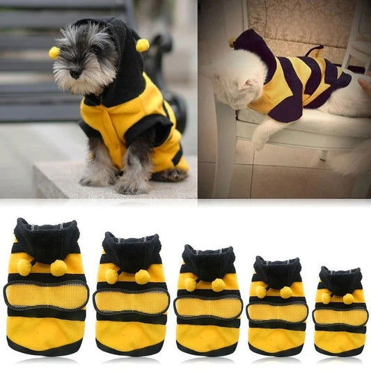 Fleece Bee Costume Pet Hoodie for Dogs & Cats - PETLUXE