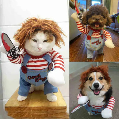 Funny Knife-Holding Halloween Pet Costume - PETLUXE