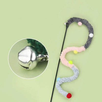 Interactive Feather Cat Teaser Wand with Christmas Design - PETLUXE