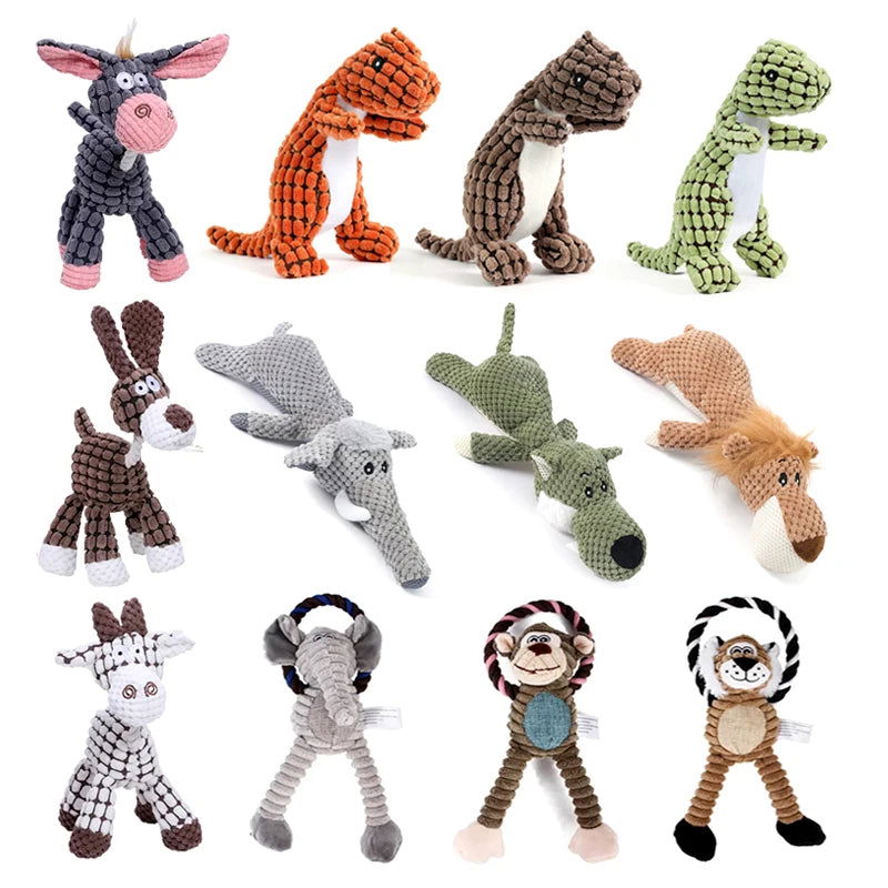 Plush Squeaky Dog Toy - Bite-Resistant for Small & Large Dogs - PETLUXE