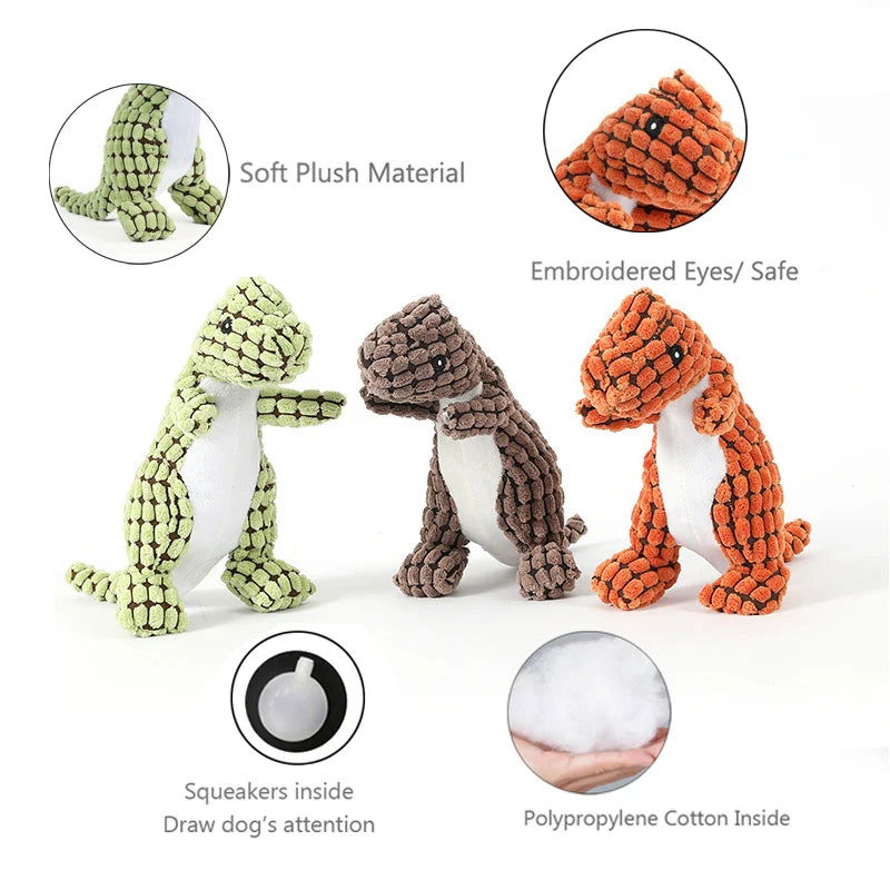 Plush Squeaky Dog Toy - Bite-Resistant for Small & Large Dogs - PETLUXE