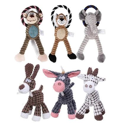 Plush Squeaky Dog Toy - Bite-Resistant for Small & Large Dogs - PETLUXE