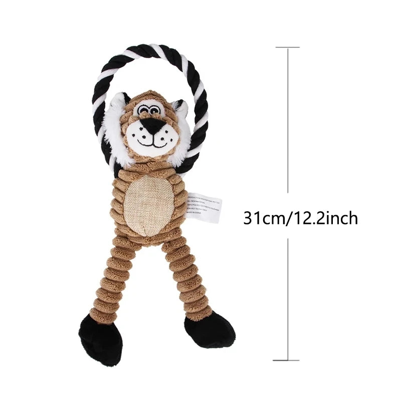 Plush Squeaky Dog Toy - Bite-Resistant for Small & Large Dogs - PETLUXE