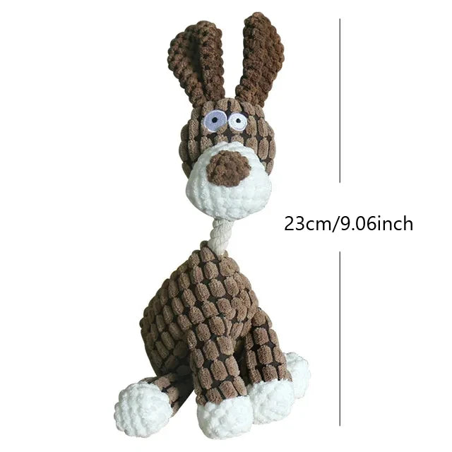 Plush Squeaky Dog Toy - Bite-Resistant for Small & Large Dogs - PETLUXE