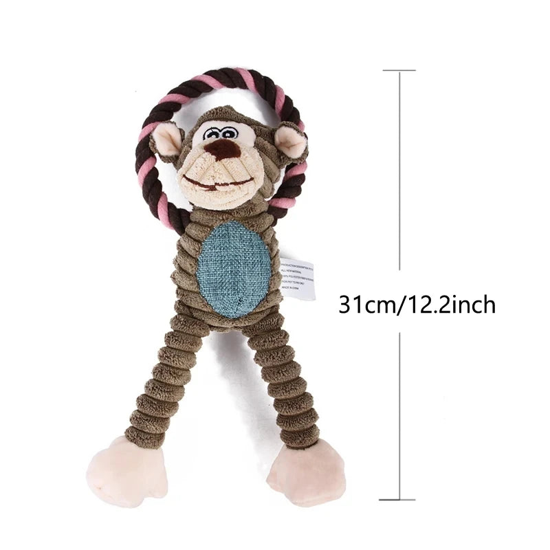 Plush Squeaky Dog Toy - Bite-Resistant for Small & Large Dogs - PETLUXE