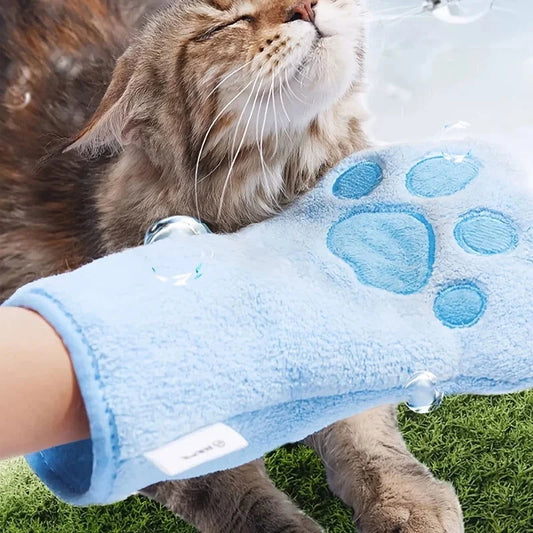 Quick-Drying Pet Bath Gloves for Easy Grooming - PETLUXE