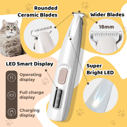 Rechargeable Waterproof Pet Grooming Shaver - PETLUXE