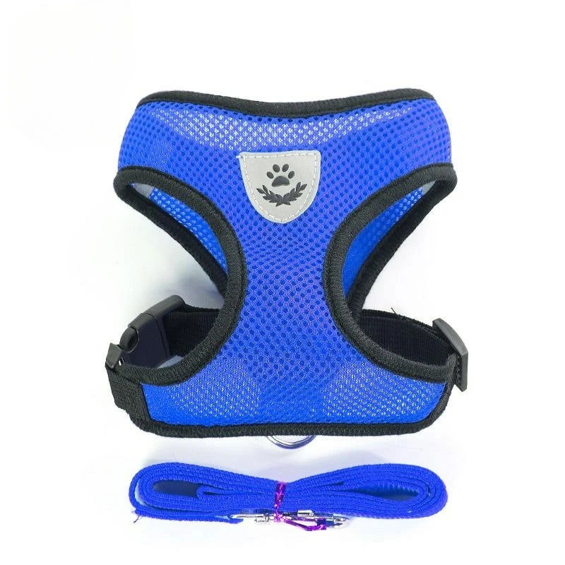 Reflective Mesh Harness with Leash for Small Dogs & Cats - PETLUXE