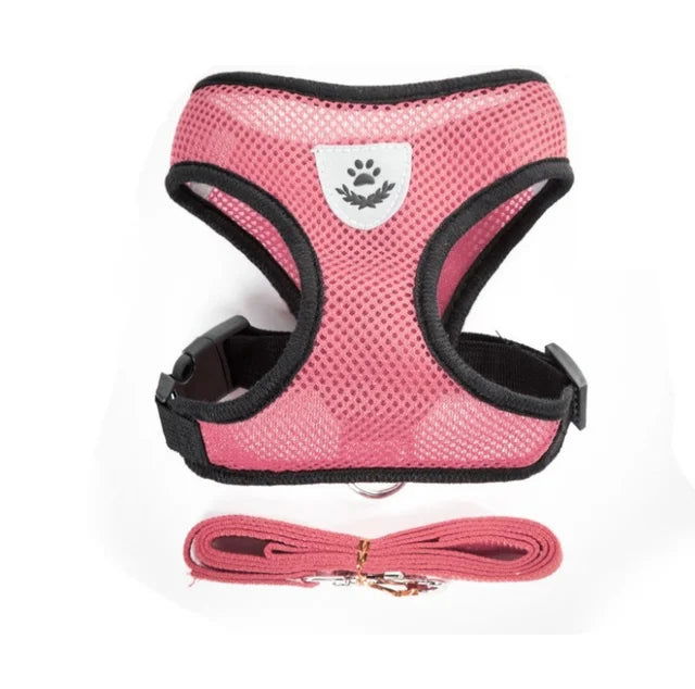 Reflective Mesh Harness with Leash for Small Dogs & Cats - PETLUXE