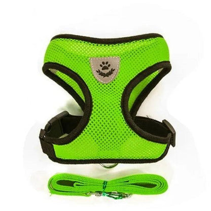 Reflective Mesh Harness with Leash for Small Dogs & Cats - PETLUXE