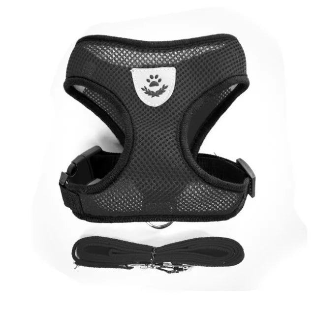 Reflective Mesh Harness with Leash for Small Dogs & Cats - PETLUXE