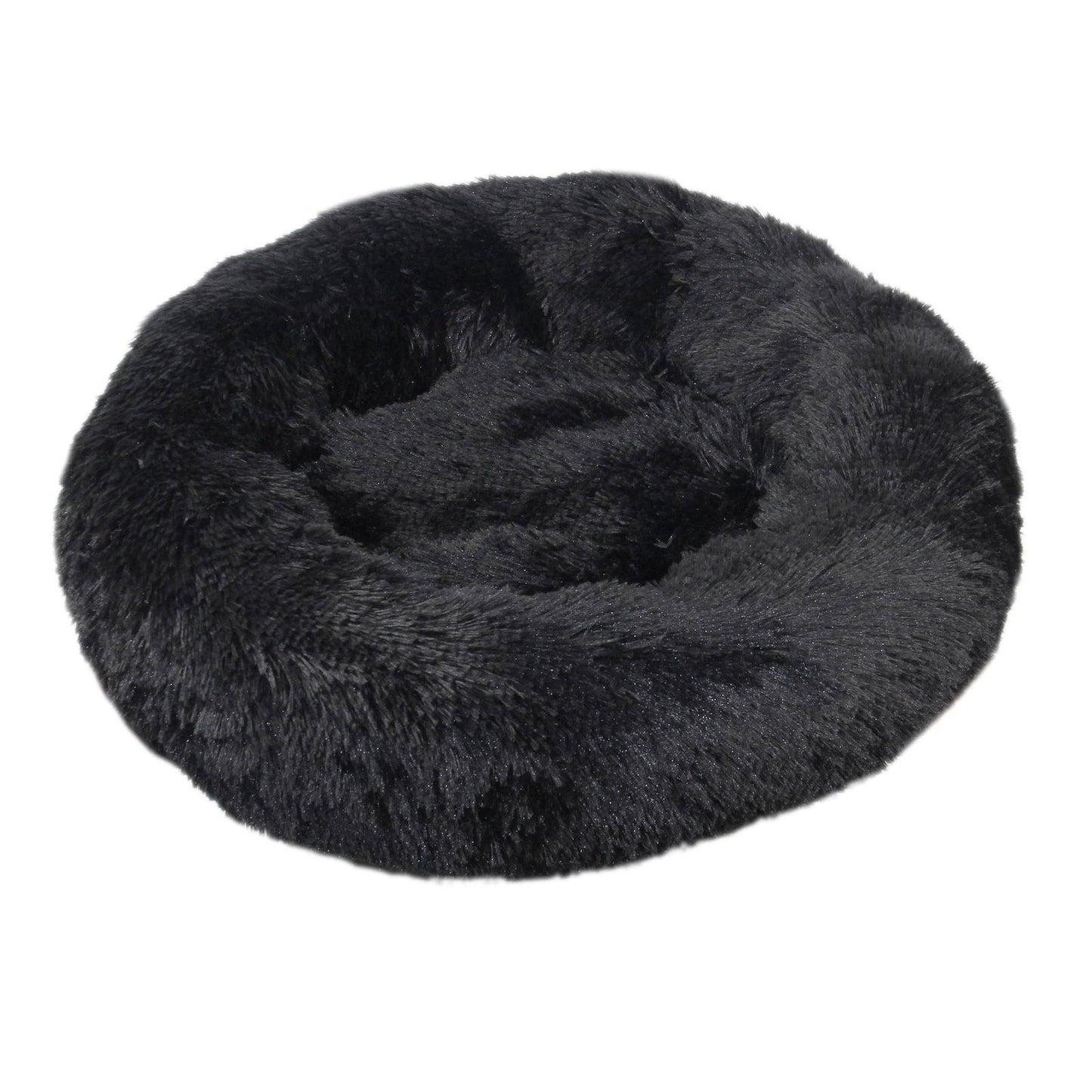 Round Plush Donut Pet Bed - Washable & Cozy for All Pets - PETLUXE