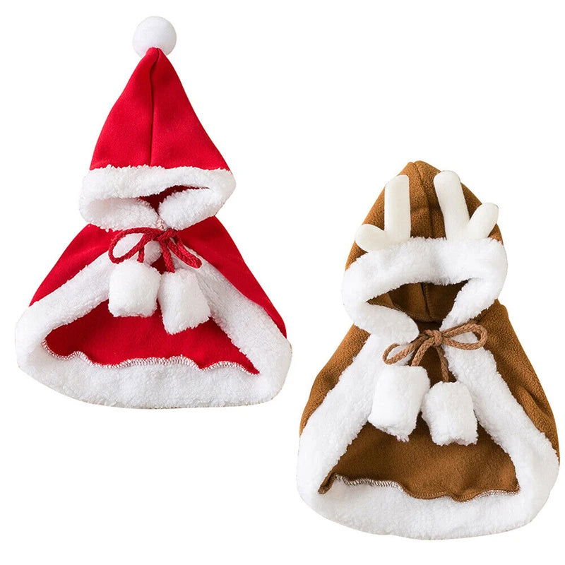 Santa Cosplay Pet Costume - Festive Cape & Scarf for Cats & Dogs - PETLUXE
