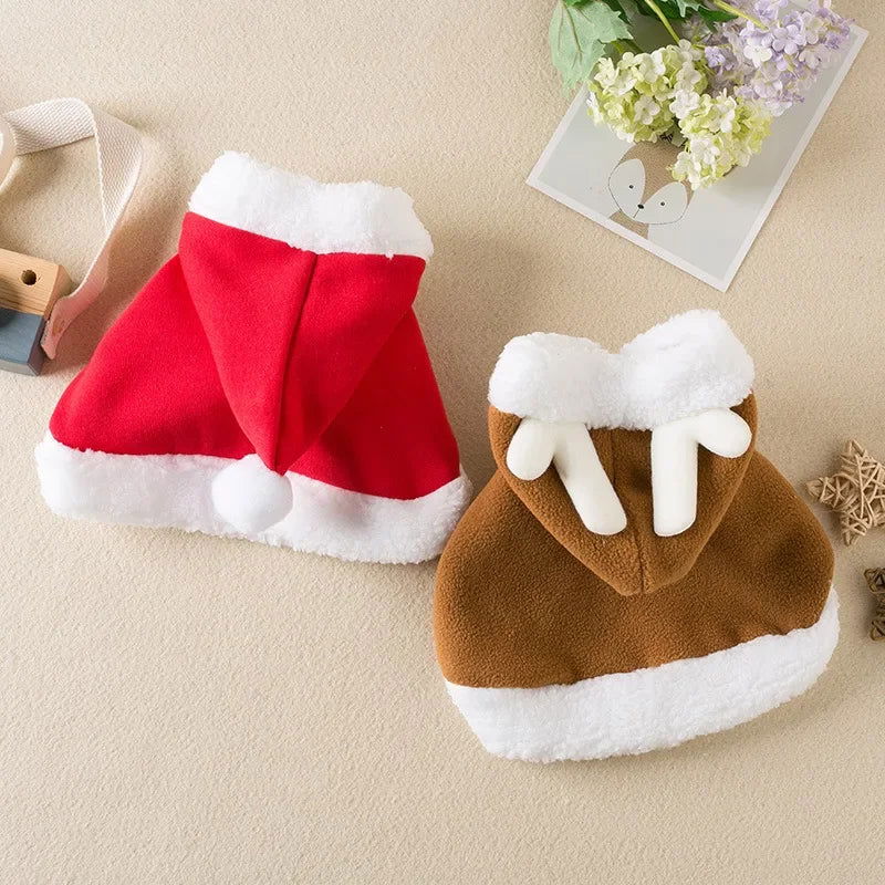 Santa Cosplay Pet Costume - Festive Cape & Scarf for Cats & Dogs - PETLUXE