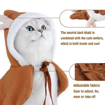 Santa Cosplay Pet Costume - Festive Cape & Scarf for Cats & Dogs - PETLUXE