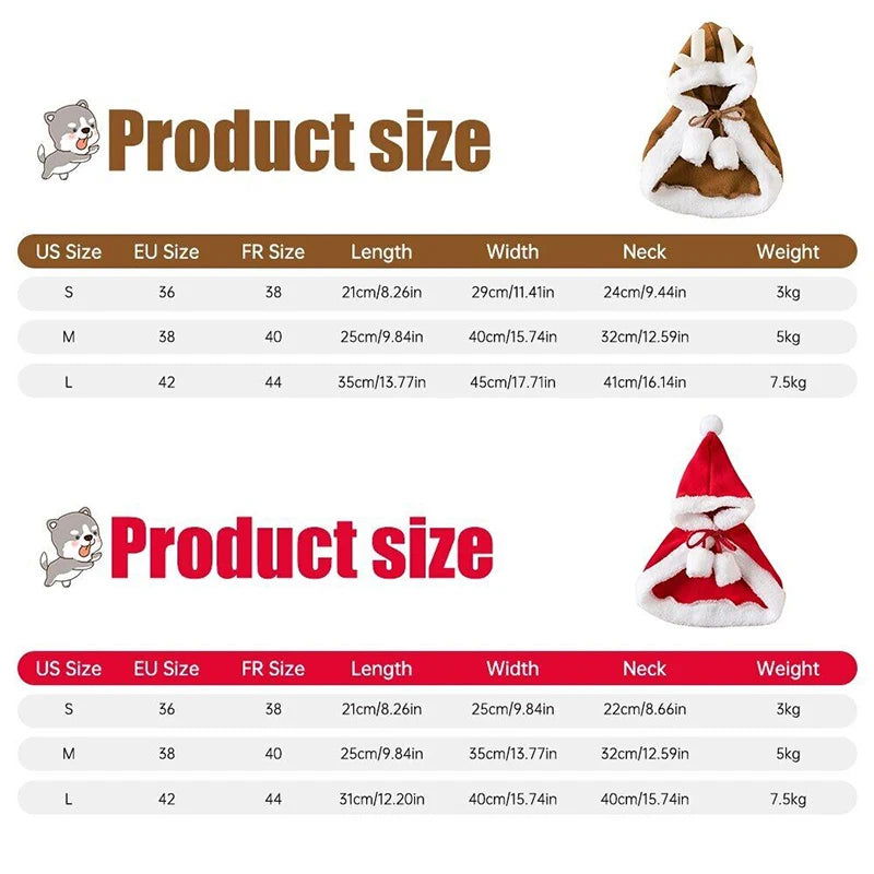 Santa Cosplay Pet Costume - Festive Cape & Scarf for Cats & Dogs - PETLUXE