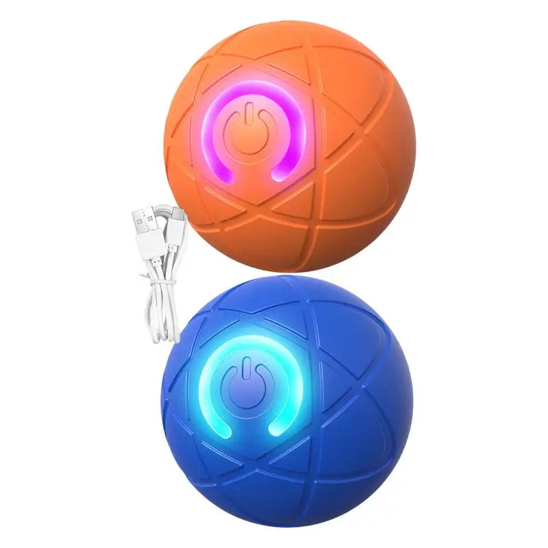 Rechargeable Interactive Dog Toy Ball - Vibrating & LED Light