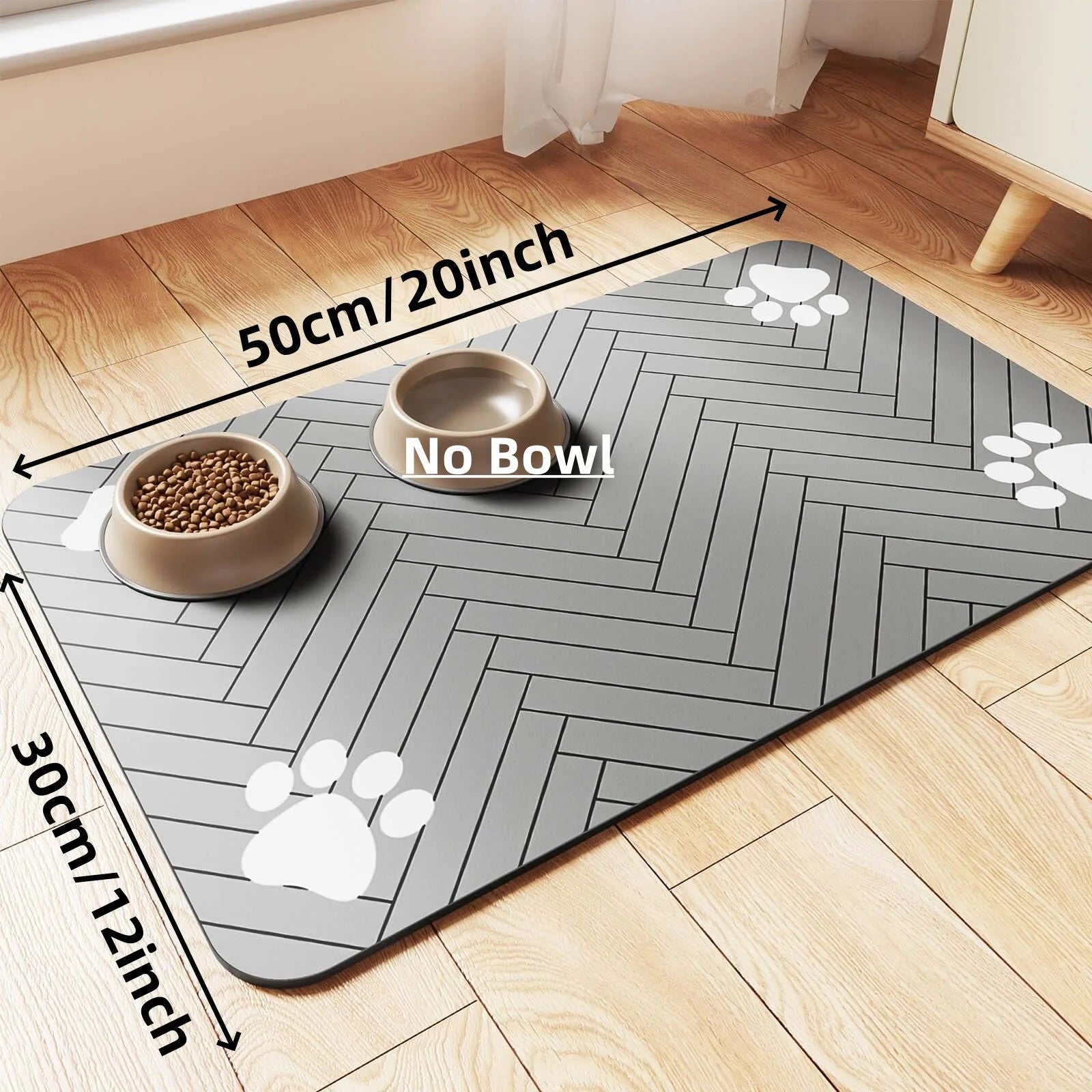 Waterproof Absorbent Pet Feeding Mat for Food & Water Bowls - PETLUXE