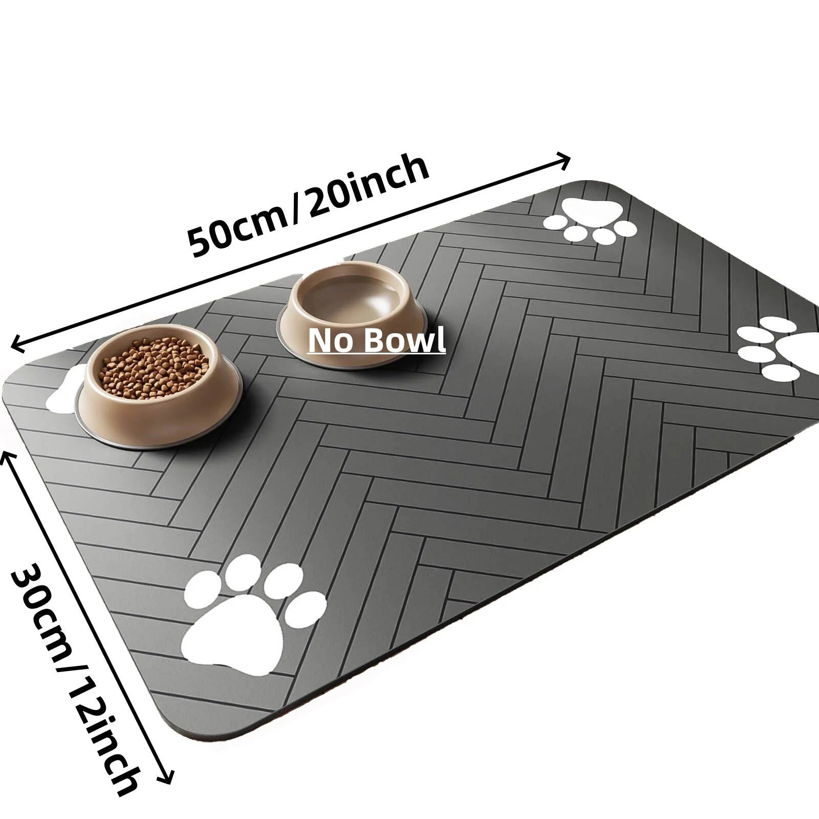Waterproof Absorbent Pet Feeding Mat for Food & Water Bowls - PETLUXE