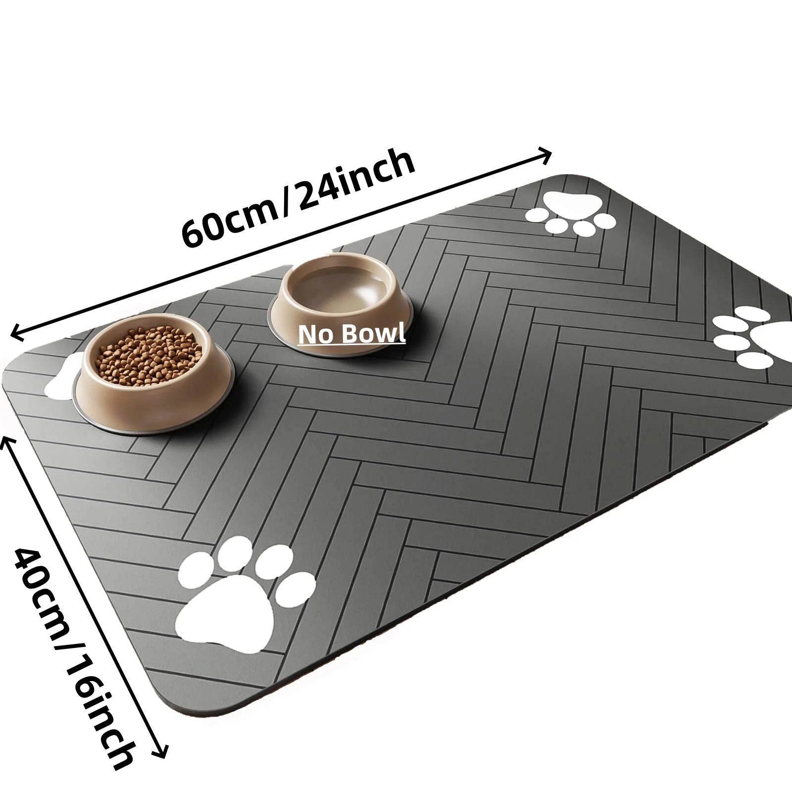 Waterproof Absorbent Pet Feeding Mat for Food & Water Bowls - PETLUXE
