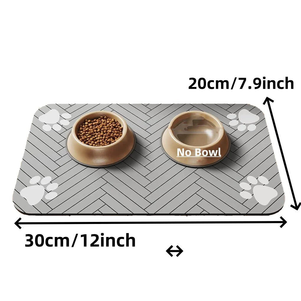 Waterproof Absorbent Pet Feeding Mat for Food & Water Bowls - PETLUXE