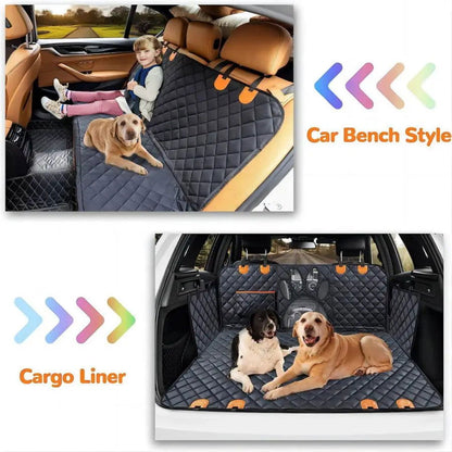Waterproof Dog Car Seat Hammock with Mesh Window - PETLUXE