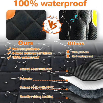 Waterproof Dog Car Seat Hammock with Mesh Window - PETLUXE